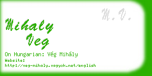 mihaly veg business card